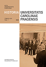 AUC HISTORIA UNIVERSITATIS CAROLINAE PRAGENSIS